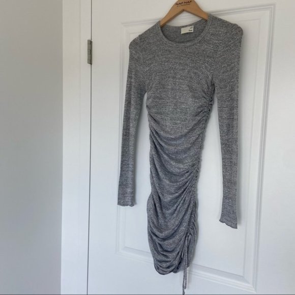Wilfred Free Aritzia Savita grey long sleeve dress XS - Picture 6 of 10